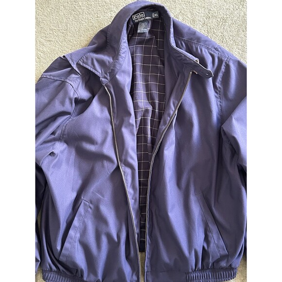 Polo Ralph Lauren Jacket Men's XL Long Sleeve Full Zip Pockets Adult Navy Blue - Picture 4 of 9